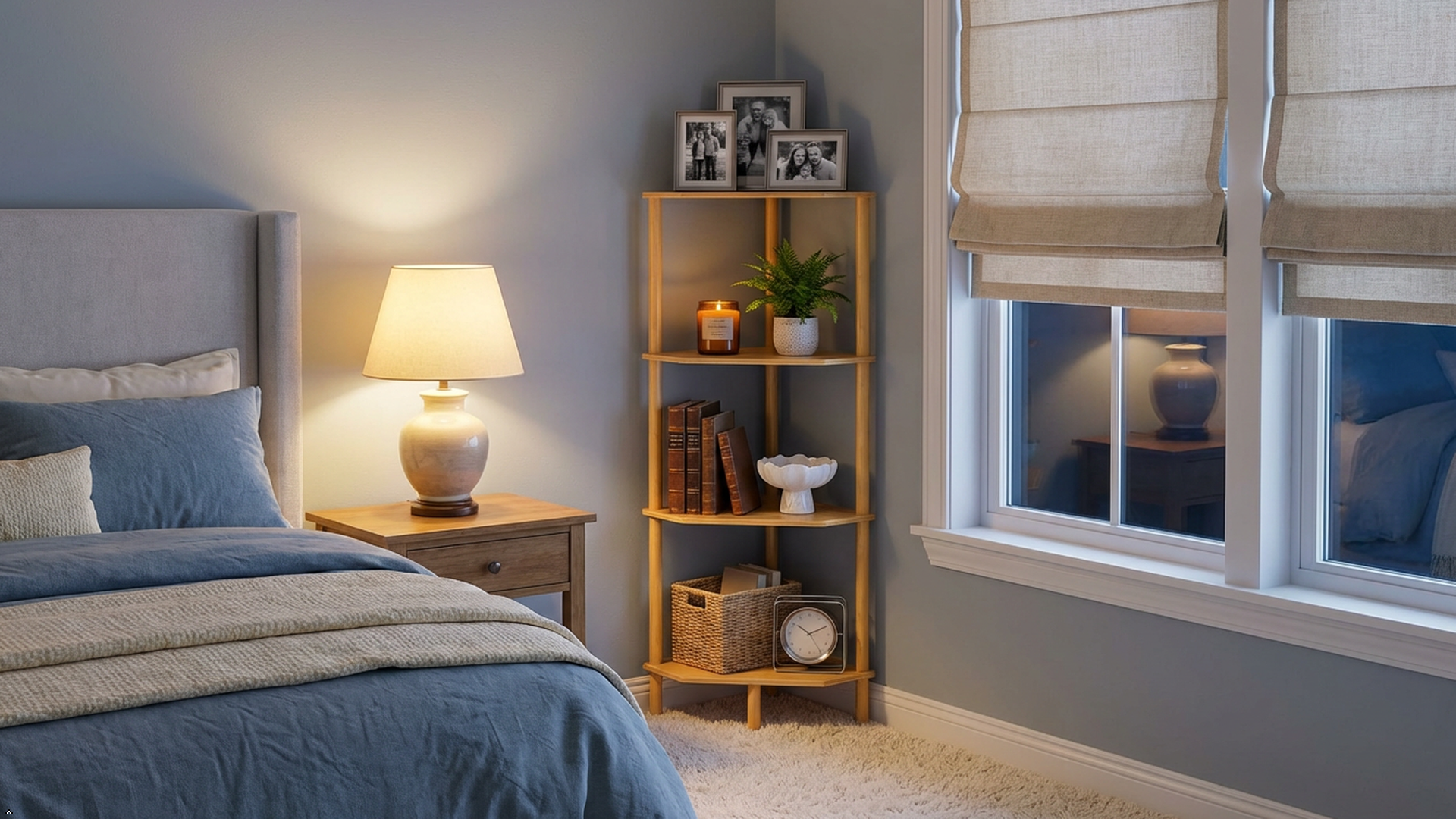 Amazon.com: Corner Shelf, 5 Tier Bamboo Corner Bookshelf, 54